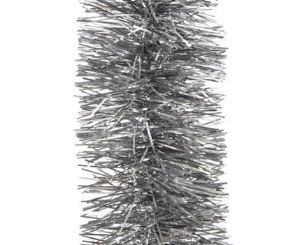 Deco Shiny 6 Ply Tinsel Garland - 270cm Stone Grey