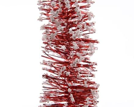 Deco Tinsel Garland With Bauble - 200cm Christmas Red