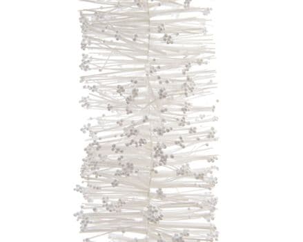 Deco Tinsel Garland With Bauble - 200cm Winter White
