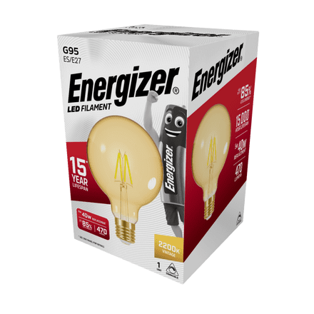 Energizer Filament LED G95 E27 Dimmable - 5w 470lm