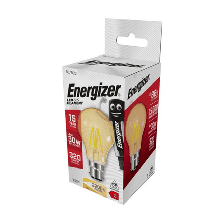 Energizer Filament LED Lamps B22 - 4w 320lm