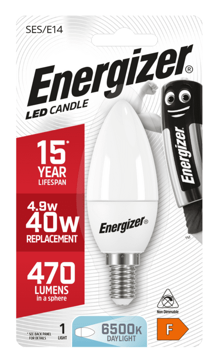 Energizer LED Candle E14 Daylight SES - 5.2w 470lm