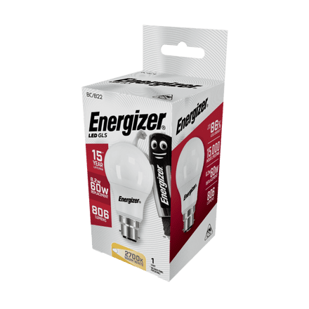 Energizer LED GLS Warm White B22 - 8.2w 806lm