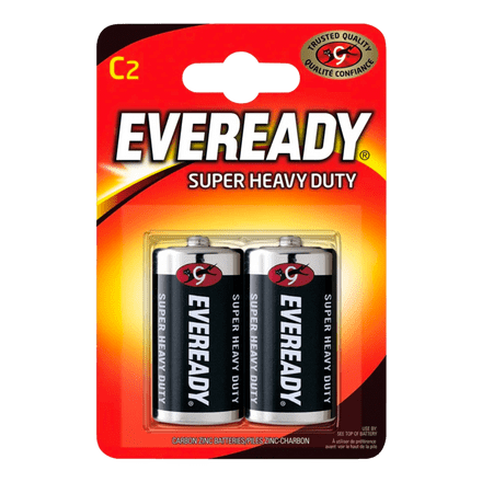Eveready Super Heavy Duty Batteries - C Pack 2