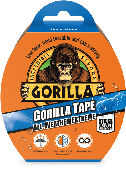 Gorilla All Weather Tape Black - 11m