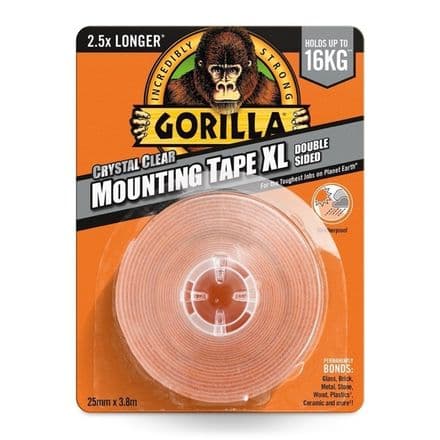 Gorilla Clear Mounting Tape XL - 25mm x 3.8m