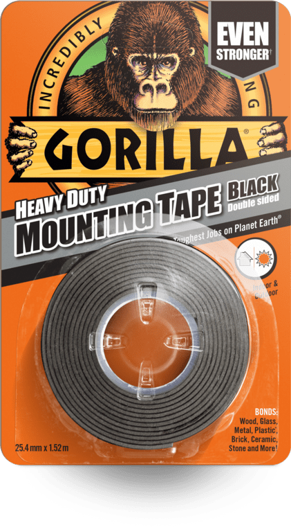 Gorilla Heavy Duty Double Sided Mounting Tape - 1.5m Black