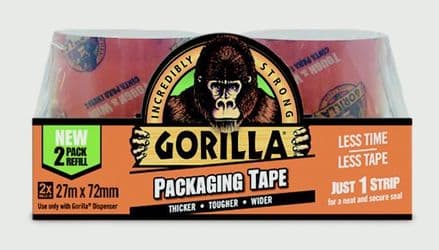 Gorilla Packaging Tape - 2 x 27m Refill