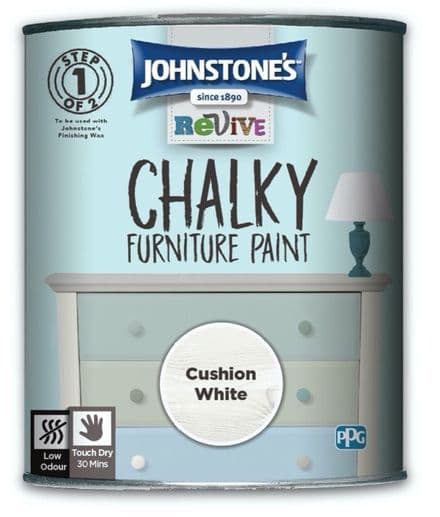 Johnstone's Chalky Furniture Paint 750ml - Cushion White