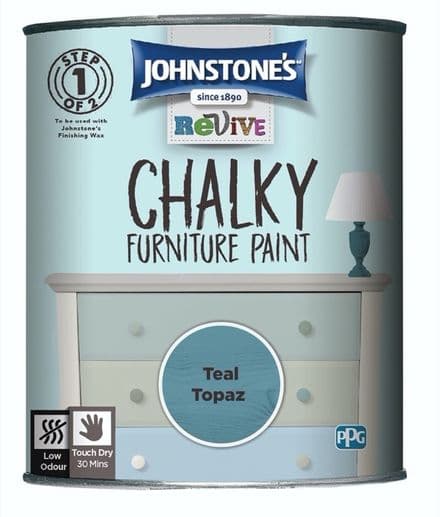 Johnstone's Chalky Furniture Paint 750ml - Teal Topaz