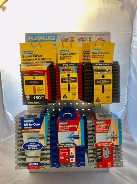 Plasplugs Clip Pack Fixings & Counter Top Deal Stand - Stand