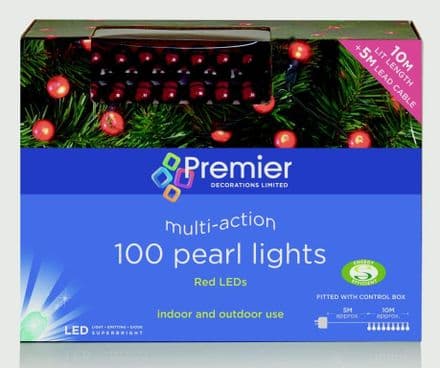 Premier 100 Multi Action Pearl Lights - Red LEDs
