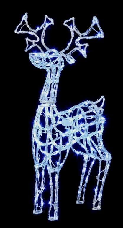 Premier Acrylic Standing Reindeer 160 White LED - 1m