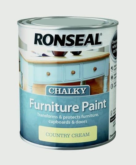 Ronseal Chalky Furniture Paint 750ml - Country Cream