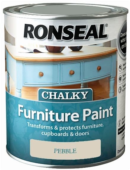 Ronseal Chalky Furniture Paint 750ml - Pebble