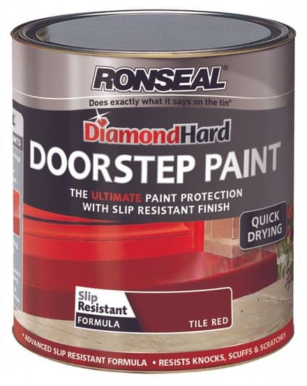 Ronseal Diamond Hard Door Step Paint 750ml - Red