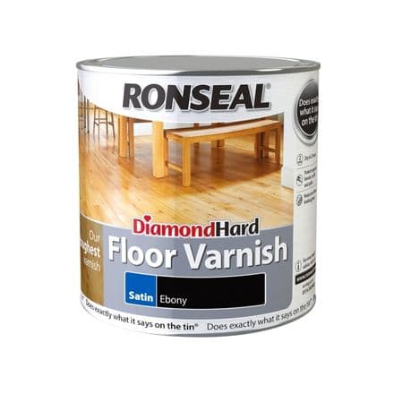 Ronseal Diamond Hard Floor Varnish 2.5L - Satin Ebony