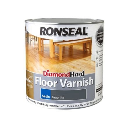 Ronseal Diamond Hard Floor Varnish 2.5L - Satin Graphite