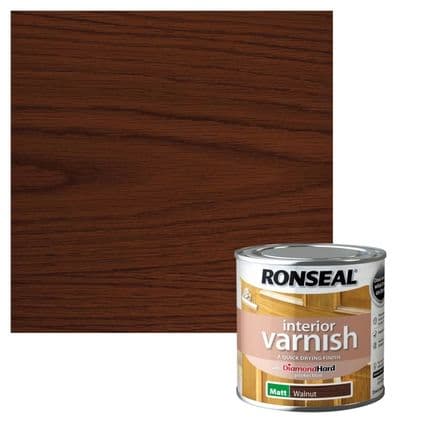 Ronseal Interior Varnish Matt 250ml - Walnut