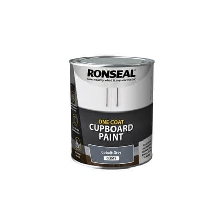Ronseal One Coat Cupboard Paint 750ml - Cobalt Grey Gloss