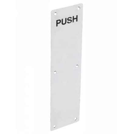 Securit Aluminium 'Push' Fingerplate - 300mm - Pack of 5