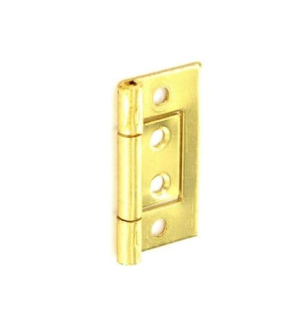 Securit Flush Hinges Brass Plated (Pair) - 50mm