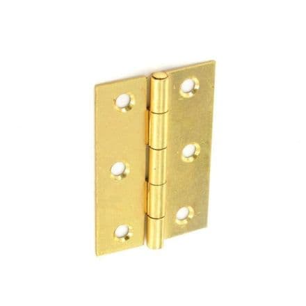Securit Steel Butt Hinges Brass Plated (Pair) - 100mm