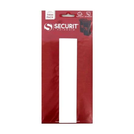 Securit White Self Adhesive Wheelie Bin Numbers Pack 2 - No 1