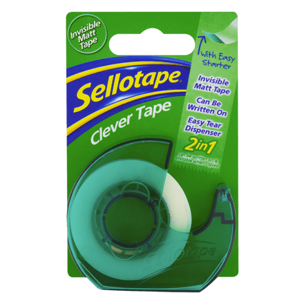 Sellotape Clever Tape 18mm x 25m - Display Pack of 48