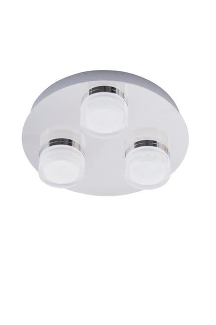 Spa Amalfi 3 Plate LED Flush Light - Chrome