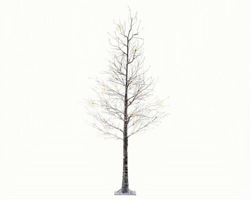 Kaemingk LED Tree With Snow - Brown / Warm White - 240cm - 120 Lights