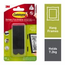Command™ Large Picture Strips - 4 Sets of Black Strips