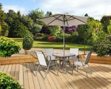 Pagoda Rhodes 4 Seat Set - With Parasol
