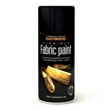 Rust-Oleum Fabric Black Spray Paint - 150ml
