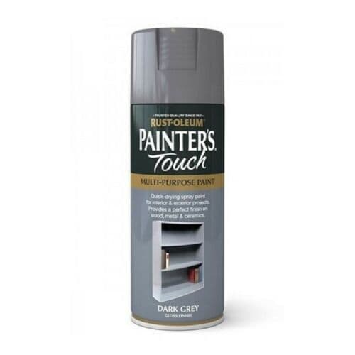 RustOleum Painter s Touch Aerosol Spray Paint Dark Grey Gloss
