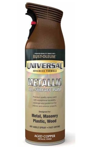 Rust-Oleum Universal Spray paint 400ml - Aged Copper  Metallic Finish