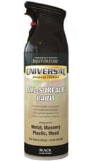 Rust-Oleum Universal Spray paint 400ml - Black Gloss Finish