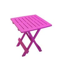 SupaGarden Plastic Folding Camping Table - Pink