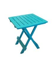 SupaGarden Plastic Folding Camping Table - Turquoise