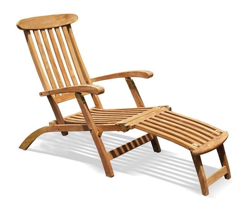 Wooden Steamer Chair, Teak Deck Chair