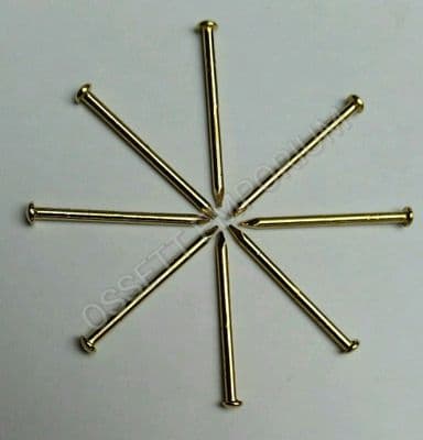 25mm 1.60mm ESCUTCHEON PINS BRASS PLATED