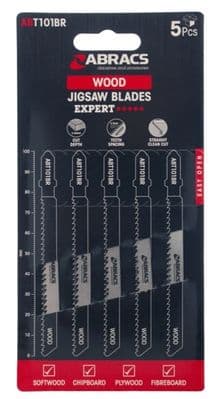 Abracs Jigsaw Blade For Wood Pack 5 - 100mm