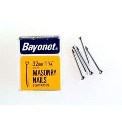 Bayonet Masonry Nails - Zinc Plated (Box Pack) - 30mm