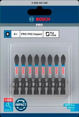 Bosch Impact PH Power Bit 50mm - 8 Pack