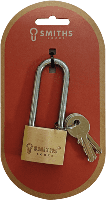 Brass Padlock Long Shackle - 40mm