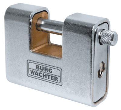 Burg-Wächter Armoured Steel Shutter Padlock - 81mm