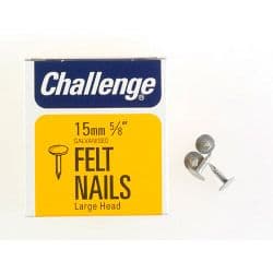 Challenge Felt - Extra Large - Head Clout Nails - Galvanised (Box Pack) - 15mm