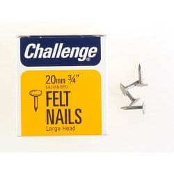 Challenge Felt - Extra Large - Head Clout Nails - Galvanised (Box Pack) - 20mm