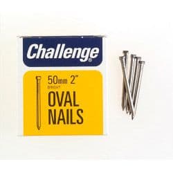 Challenge Oval Wire Nails - Bright Steel (Box Pack) - 50mm
