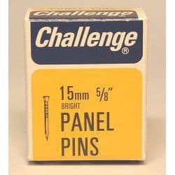 Challenge Panel Pins - Bright Steel (Box Pack) - 15mm
